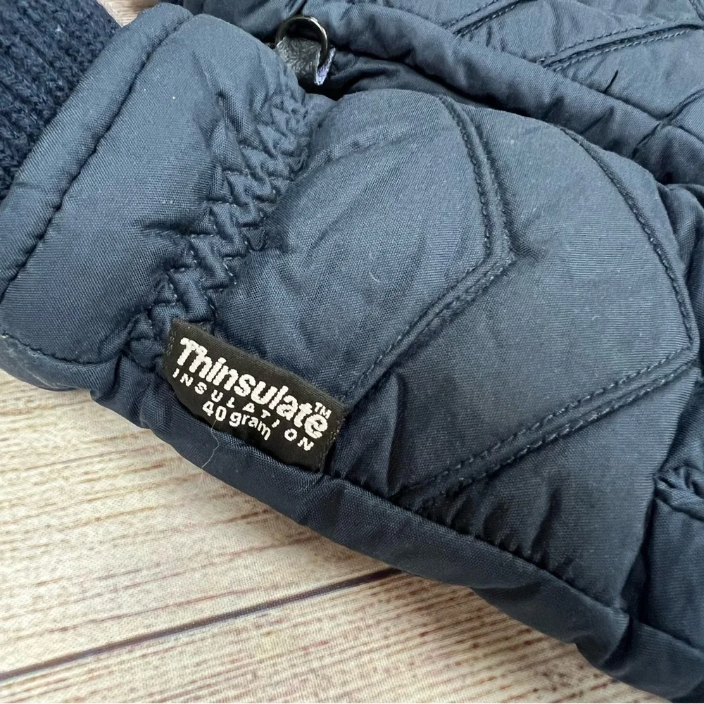 Thinsulate Insulation Gloves Boys Navy Blue Knit Cuffs Fleece Lined Size M